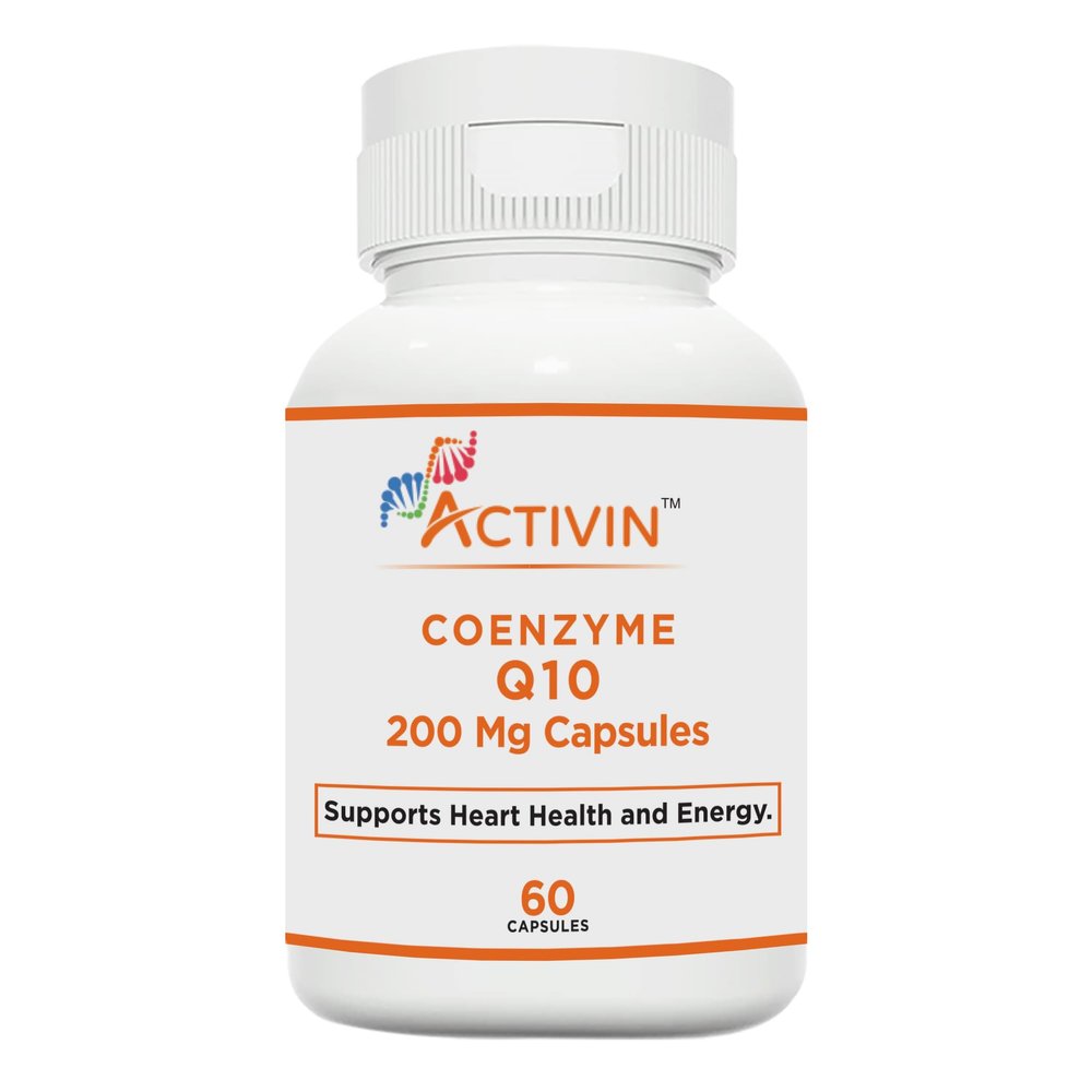 Activin Coenzyme Q10 Capsules, 200 mg 60 Capsules | Supports Heart and Vascular Health, Promotes Healthy Cellular Function.