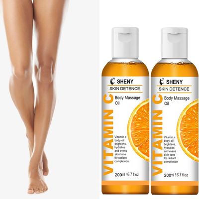 all skin Non-Sticky for Daily Use After Bath, Massage Oil Orange & Vitamin C (400 ml)