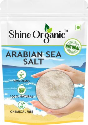 Shine Organic Arabian Sea Salt 1kg | Namak Mineral-Rich Pure Natural Sea Salt | healthier regular iodized salt