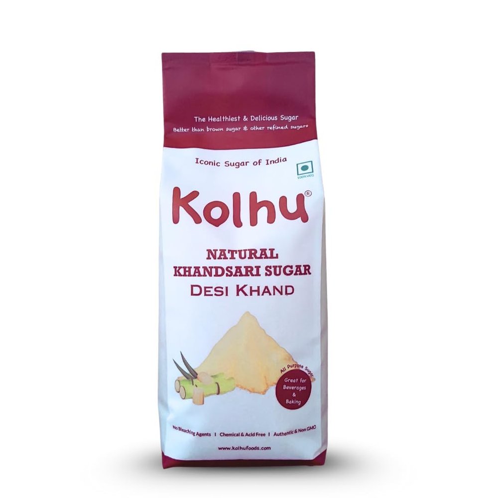 Kolhu Natural Khandsari Sugar (Desi Khand) 7Kg (Pack of 7, Each 1 Kg)
