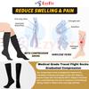 EZYFIT Compression Socks Flight Socks | 18-21 mmHg at Ankle | Relieves tired and aching legs,pain and swellings | Ideal for Frequent Flyers, Pregnant Women Desk Job Workers, and Long Hour Standing (Medium) view 2