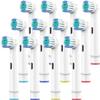 Electric Toothbrush Heads Replacement Brush Head Set White and Blue Soft Bristles for Deep Plaque Removal Compatible with Oralb Pro (All) Braun triumph (12) view 1