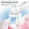 Electric Toothbrush Heads Replacement Brush Head Set White and Blue Soft Bristles for Deep Plaque Removal Compatible with Oralb Pro (All) Braun triumph (8) view 4