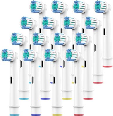 Electric Toothbrush Heads Replacement Brush Head Set White and Blue Soft Bristles for Deep Plaque Removal Compatible with Oralb Pro (All) Braun triumph (16)