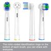Electric Toothbrush Heads Replacement Brush Head Set White and Blue Soft Bristles for Deep Plaque Removal Compatible with Oralb Pro (All) Braun triumph (16) view 3