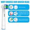 Electric Toothbrush Heads Replacement Brush Head Set White and Blue Soft Bristles for Deep Plaque Removal Compatible with Oralb Pro (All) Braun triumph (16) view 4