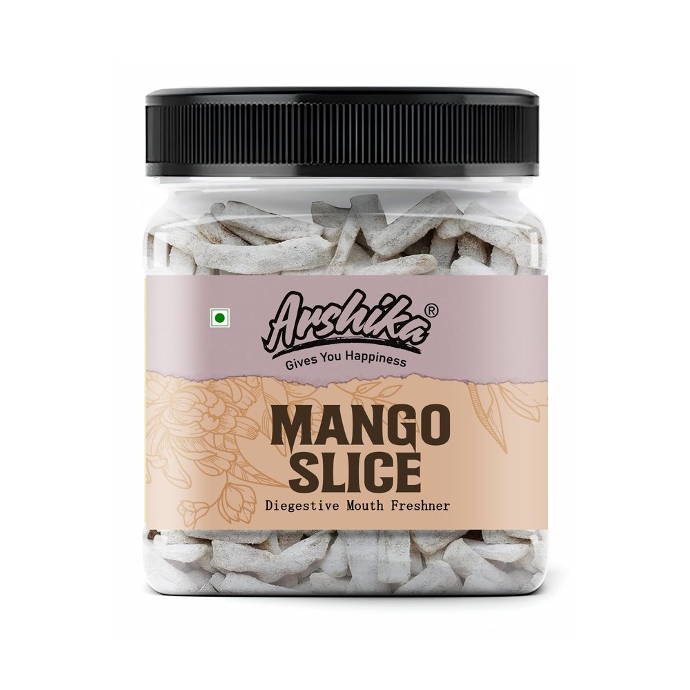 Arshika 100% Orginic Mango Slice Mukhwas | Traditional Indian After Meal Digestive | Delicious Sweet and Tangy Aam Papad Mukhwaas | Mango Flavored Mouth Freshener | Perfect for Gifting (300g)