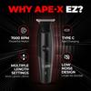 Beardo Ape-X EZ Trimmer & Beard Styling Tool & | Pack of 3 Razor & Beard Trimmer | 110 Min Run Time | 7000 RPM | Sharp, Precise, Durable | Beard & Body Grooming for Men view 4