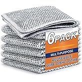 Hiveshva Non-Scratch Wire Dishcloth Multipurpose Wire Dishwashing Rags for Wet and Dry, Easy Rinsing, Reusable, Wire Cleaning Cloth for Kitchen, Sinks, Pots, Pans -SH, Silver.