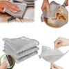 Hiveshva Non-Scratch Wire Dishcloth Multipurpose Wire Dishwashing Rags for Wet and Dry, Easy Rinsing, Reusable, Wire Cleaning Cloth for Kitchen, Sinks, Pots, Pans -SH, Silver. view 3