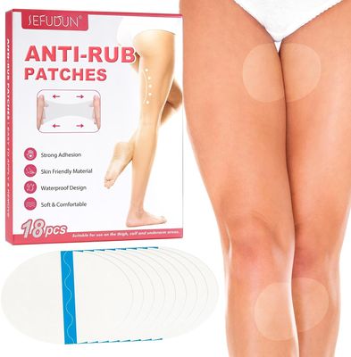 Anti Chafing Friction Pads I Inner Thigh Patches For Rubbing I Reduces Inner Thigh Rashes, Odour & Irritation I Skin Friendly I Pack of 18