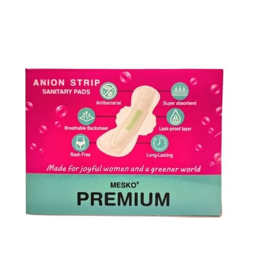 Anion Sanitary Pads (XL 280mm) for Women Pack of 7 Pads | 2 Panty Liners Free | Ultra-Soft, Biodegradable & Organic | Certified ~100% Compostable for a Safer, Greener World |