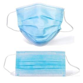 Disposable Face Masks, 3-Ply Protection, Blue, Pack of 2