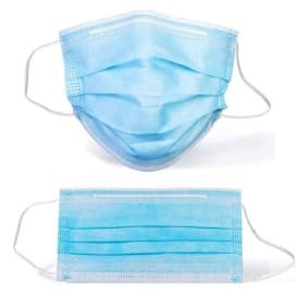 Disposable Face Masks, 3-Ply Protection, Blue, Pack of 2