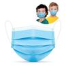 Disposable Face Masks, 3-Ply Protection, Blue, Pack of 2 view 3