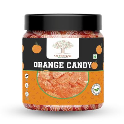 On The Farm Orange Candy | Narangee Candy | Santra Toffee | Tangy Orange Flavoured Toffee | Vegetarian Soft Candy | Sweet & Juicy Orange Treats for Kids & Adults | Perfect Snack 1kg