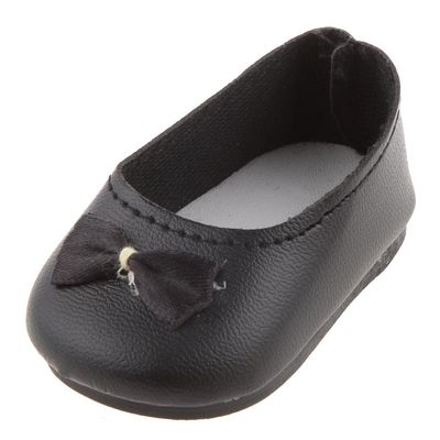 Fashion My Day Black Pair Flat Shoes with Bow for 18 inch Doll | Modern | Clothes & Accessories | Dolls