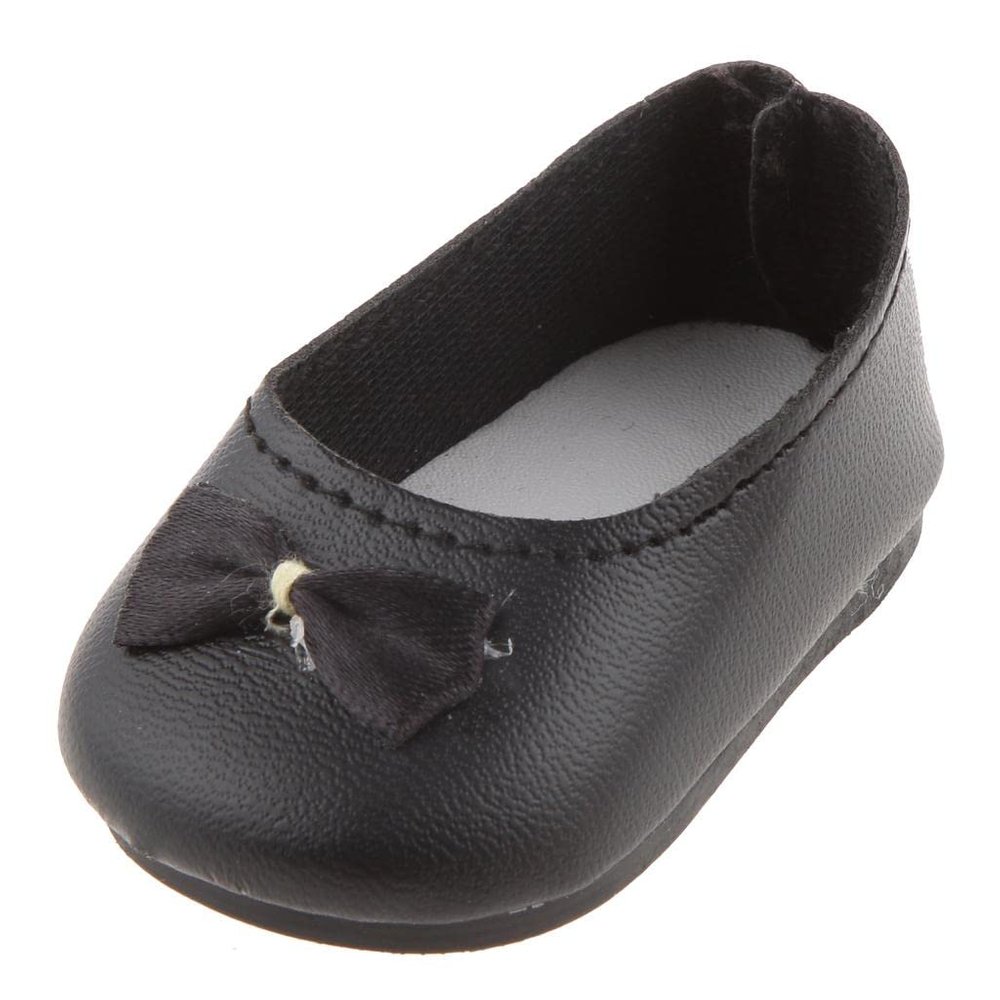 Fashion My Day Black Pair Flat Shoes with Bow for 18 inch Doll | Modern | Clothes & Accessories | Dolls
