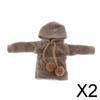 Fashion My Day 2xLovely Girl Doll Pullover Hoodie Clothes for 12inch Doll Accessory Brown | Modern | Clothes & Accessories | Dolls view 2