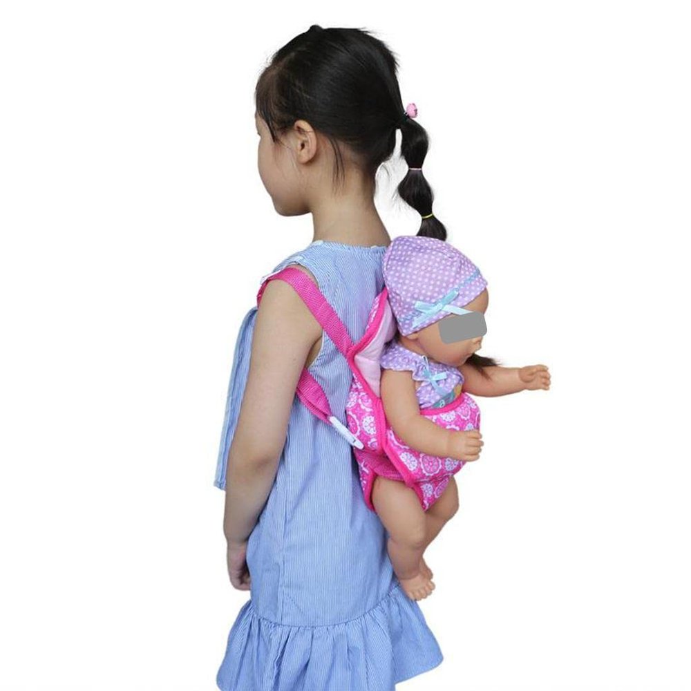 Fashion My Day 3xPopular Baby Doll Backpack Carrier with Straps for 14-18 inch Dolls Heart | Modern | Clothes & Accessories | Dolls