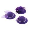 Fashion My Day 2x3Pcs Vintage Bowler Hat Cap for 28-30cm Barbie Doll Clothes Accs Purple | Modern | Clothes & Accessories | Dolls view 4