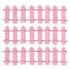 Fashion My Day 3Piece Dollhouse Garden Fence Dollhouse Decor Kit Decoration for Outdoor Pink | Modern | Clothes & Accessories | Dolls view 1
