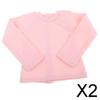 Fashion My Day 2xFashion Long Sleeve T-Shirt for 1/4 BJD Xinyi Doll Dress Up Accs Pink | Modern | Clothes & Accessories | Dolls view 2