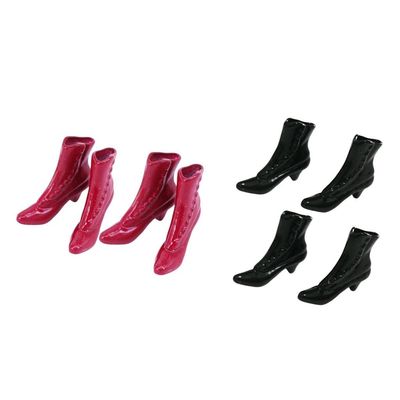 Fashion My Day 3x2Pairs of Poly Dolls Ankle Boot Shoes for 1/12 Woman Figures Accs Black | Modern | Clothes & Accessories | Dolls