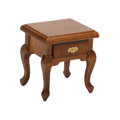 Fashion My Day 4x1/12 Scale Dolls House Wooden Bedside Cabinets Bedroom Scene Durable Walnut | Modern | Clothes & Accessories | Dolls