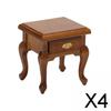 Fashion My Day 4x1/12 Scale Dolls House Wooden Bedside Cabinets Bedroom Scene Durable Walnut | Modern | Clothes & Accessories | Dolls view 2