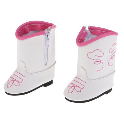 Fashion My Day 2xPU Leather Zipper Boots Flats Shoes for 18" Dolls Accessory | Modern | Clothes & Accessories | Dolls