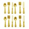 Fashion My Day 2x1:12 Dollhouse Miniature Tableware Toys 1/12 Fork Spoon Set Golden | Modern | Clothes & Accessories | Dolls view 4