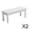 Fashion My Day 2xMiniature Wooden Dollhouse Furniture 1/12 Scale White Home Decor Bench | Modern | Clothes & Accessories | Dolls view 2