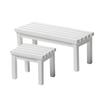 Fashion My Day 2xMiniature Wooden Dollhouse Furniture 1/12 Scale White Home Decor Bench | Modern | Clothes & Accessories | Dolls view 3