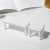 Fashion My Day 2xMiniature Wooden Dollhouse Furniture 1/12 Scale White Home Decor Bench | Modern | Clothes & Accessories | Dolls view 4
