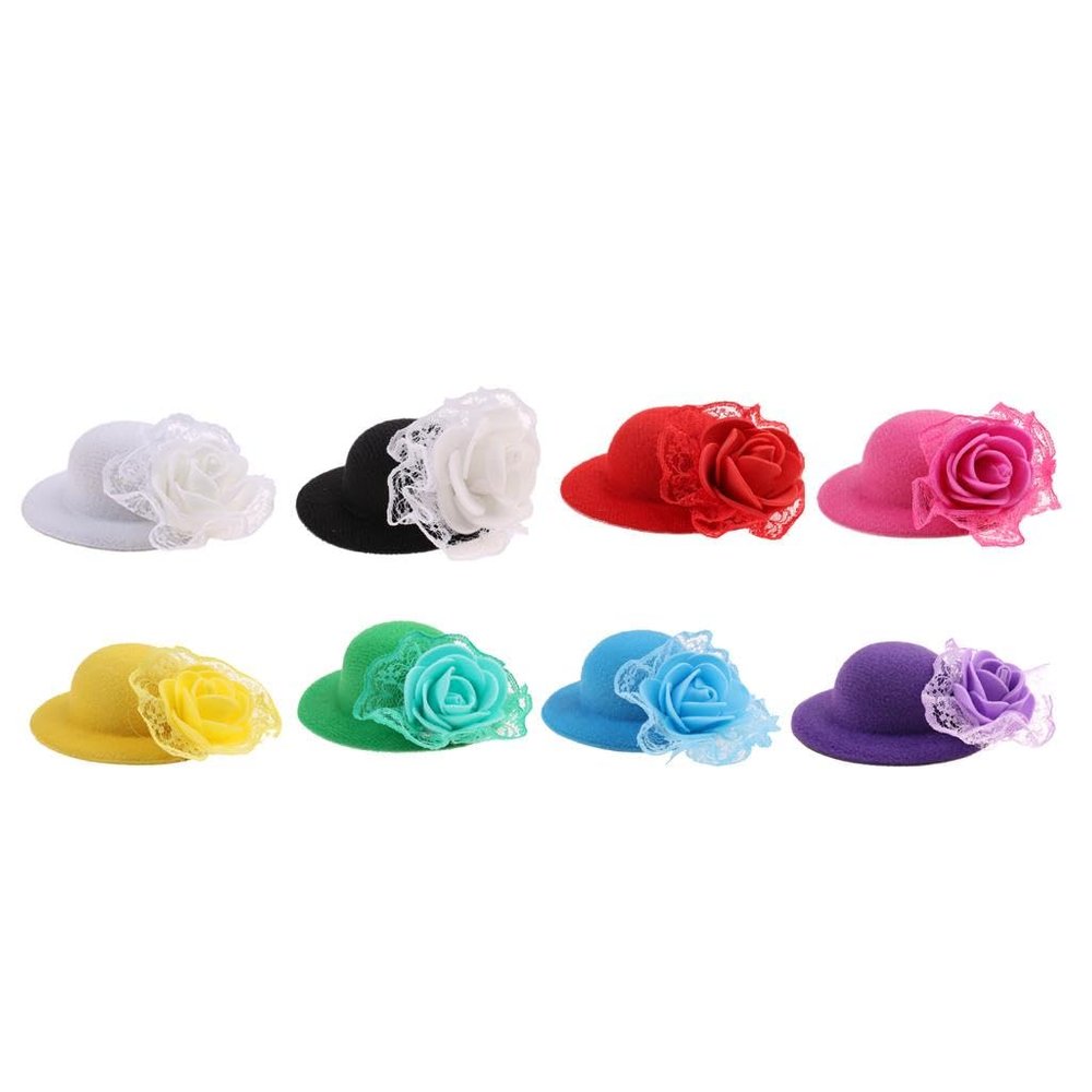 Fashion My Day 2xVintage Round Bowler Doll Hat Cap for28-30cm Doll Clothes Accs White | Modern | Clothes & Accessories | Dolls