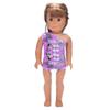 Fashion My Day 3xButterfly Printed Swimwear Outfit Clothes for 18'' American Doll Purple | Modern | Clothes & Accessories | Dolls view 4