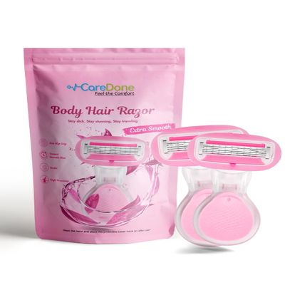 Caredone Portable Body Hair Razor Mini Bikini Razor for Women, Smooth & Gentle Shaving, Perfect for Travel (2)
