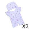 Fashion My Day 2xStylish Swimsuit Tops Pants Hat Set for 18'' Doll Outfit White | Modern | Clothes & Accessories | Dolls view 2