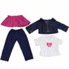 Fashion My Day 2xT-Shirt Jeans Top Skirt Trousers Outfits Clothes for 18'' Girl Doll | Modern | Clothes & Accessories | Dolls view 3
