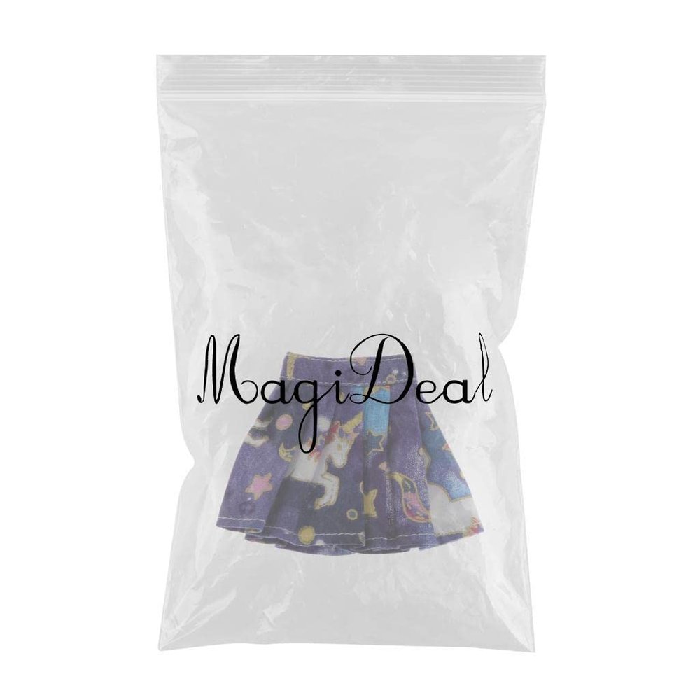 Fashion My Day 2x12 Inch Girl Doll Pleated Skirt Casual DIY Handmade Dress up Kids Gifts Accs E | Modern | Clothes & Accessories | Dolls
