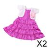 Fashion My Day 2xHandmade Gorgeous Doll Princess Dress Party Dress and Short Coat Purple | Modern | Clothes & Accessories | Dolls view 2