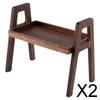 Fashion My Day 2x1/12 Dollhouse Furniture Storage Shelf Handmade Decor Toy Gift Age 3-8 Black Walnut | Modern | Clothes & Accessories | Dolls view 2