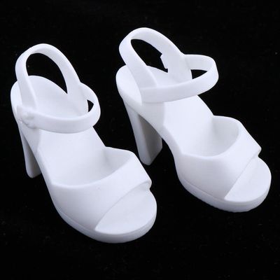 Fashion My Day 2x1/4 BJD Doll 3cm High Heel Shoes Sandals for 45cm Girl Dolls Accessory White | Modern | Clothes & Accessories | Dolls