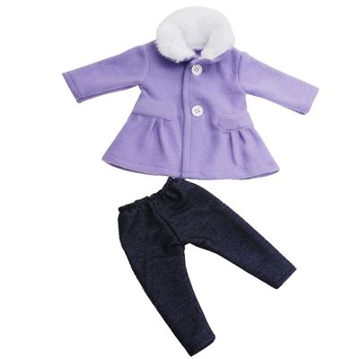 Fashion My Day 2xFashion Girl Doll Winter Coat & Pants for 18inch Accs Purple | Modern | Clothes & Accessories | Dolls