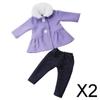 Fashion My Day 2xFashion Girl Doll Winter Coat & Pants for 18inch Accs Purple | Modern | Clothes & Accessories | Dolls view 2