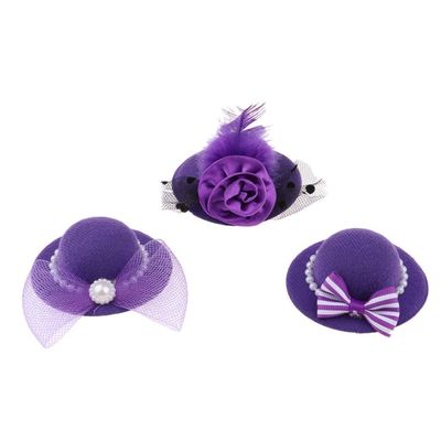 Fashion My Day 3x3Pcs Vintage Bowler Hat Cap for 28-30cm Barbie Doll Clothes Accs Purple | Modern | Clothes & Accessories | Dolls