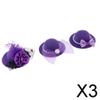 Fashion My Day 3x3Pcs Vintage Bowler Hat Cap for 28-30cm Barbie Doll Clothes Accs Purple | Modern | Clothes & Accessories | Dolls view 2
