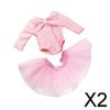 Fashion My Day 2xSkinny Ballet Dance Suit Skirt Dress for 18 inch Dolls | Modern | Clothes & Accessories | Dolls view 2