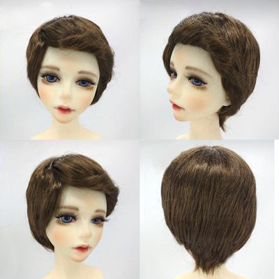 Fashion My Day 2xDoll Straight Short Hair Wig for 1/3 BJD Doll DIY Accessory Brown | Modern | Clothes & Accessories | Dolls